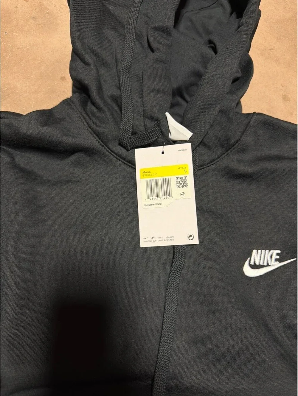 Nike Sportswear Club Fleece Hoodie Mens Small Black BV2654-010 2 Pack